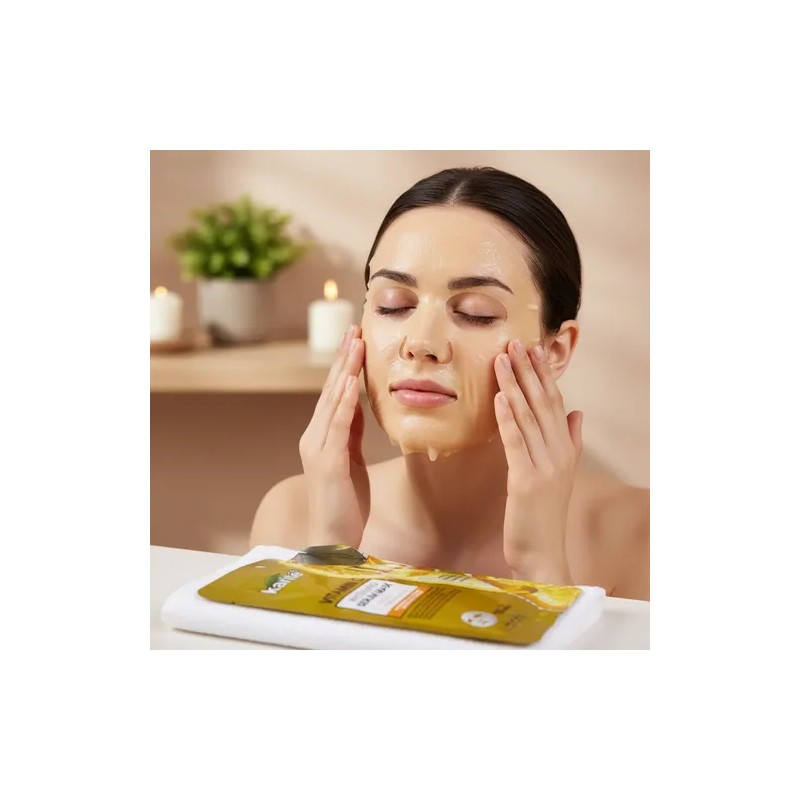 5 Mascarillas Facial Karité Vitamina C Ácido Hialurónico 30g