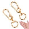 Metal Rotating Snap Hooks Clip, 2Pcs Golden Key Ring Heavy