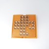 Tsumikiya Wooden Solitaire Board Game with Marbles Traditional Game Peg
