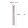 TOP-VIGOR 15Pcs 6mm x 40mm Dowel Pins Shelf Support Pegs,
