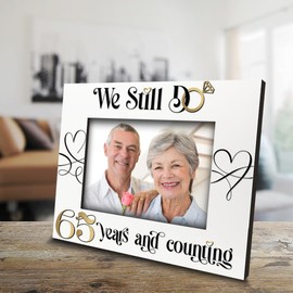 BELLA BUSTA-We Still Do 65 Years And Counting-65th Wedding Anniversary For Couples, Friends, Parents, Mom and Dad-UV Print Picture Frame (5x7 Horizontal)