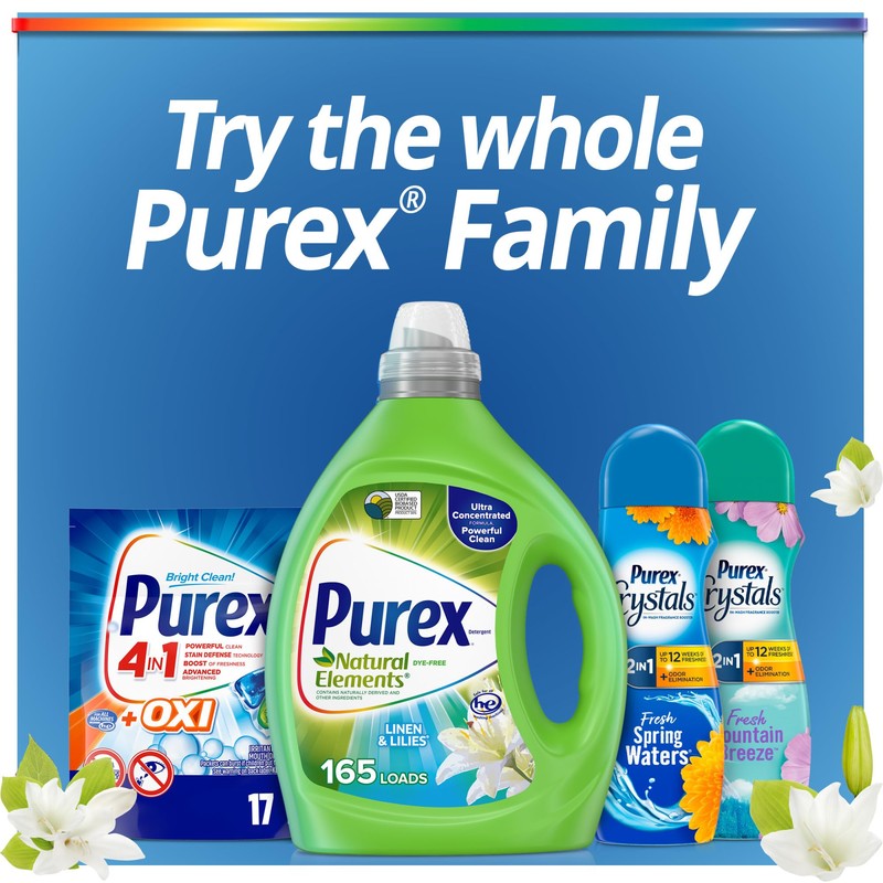 Purex Liquid Laundry Detergent, Ultra Concentrated, Natural Elements Linen &