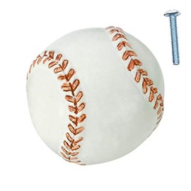 Rok Hardware Go Team Collection Baseball Sport Cabinet Kitchen Home Decor Drawer Door Hardware 1-1/4 Inch Diameter Knob, ROKK43934B
