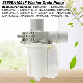 5859EA1004F Drain Pump by SupHomie - Compatible with LG Washing Machines WT1101CW WT1001CW WT5101HW WT1701CW WT7600HKA Replaces 5859EA1004P 5859EA1004E 5859EA1004G