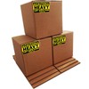 4x6inch Larger Caution Heavy Shipping Stickers 100pcs Yellow Heavy Lift