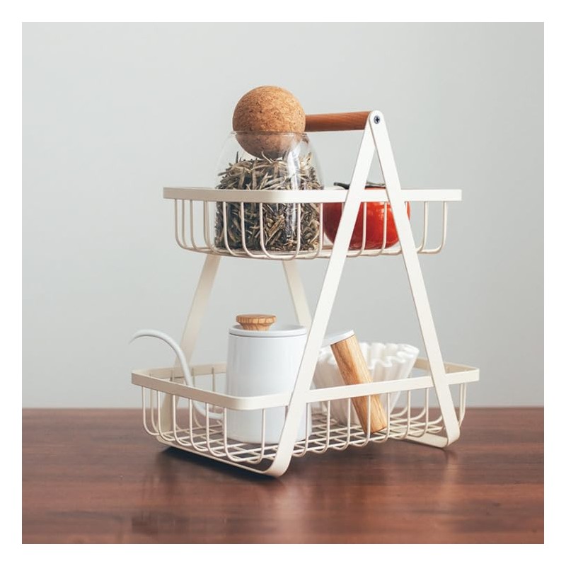 LANDTOM® 2 Tier Countertop Fruit Basket Bowl for Kitchen, Kitchen