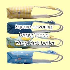 VANFAVORI Bird Diaper Harness Flight Suit Clothes with 80 Inch Flying Leash Rope for Parrots Conure Cockatiel Pet Birds Weight 80-105 Grams, M Size Denim, Including A Cotton Pad