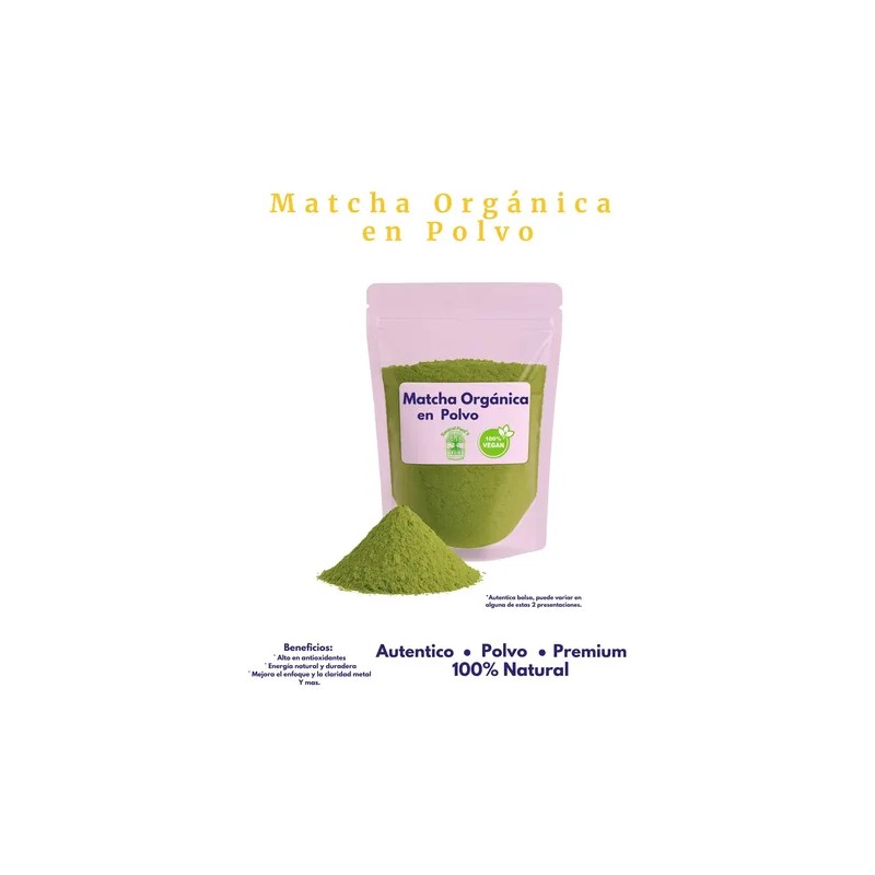 Té Matcha Orgánica Premium 100 Natural Polvo 50g- Vitaminas