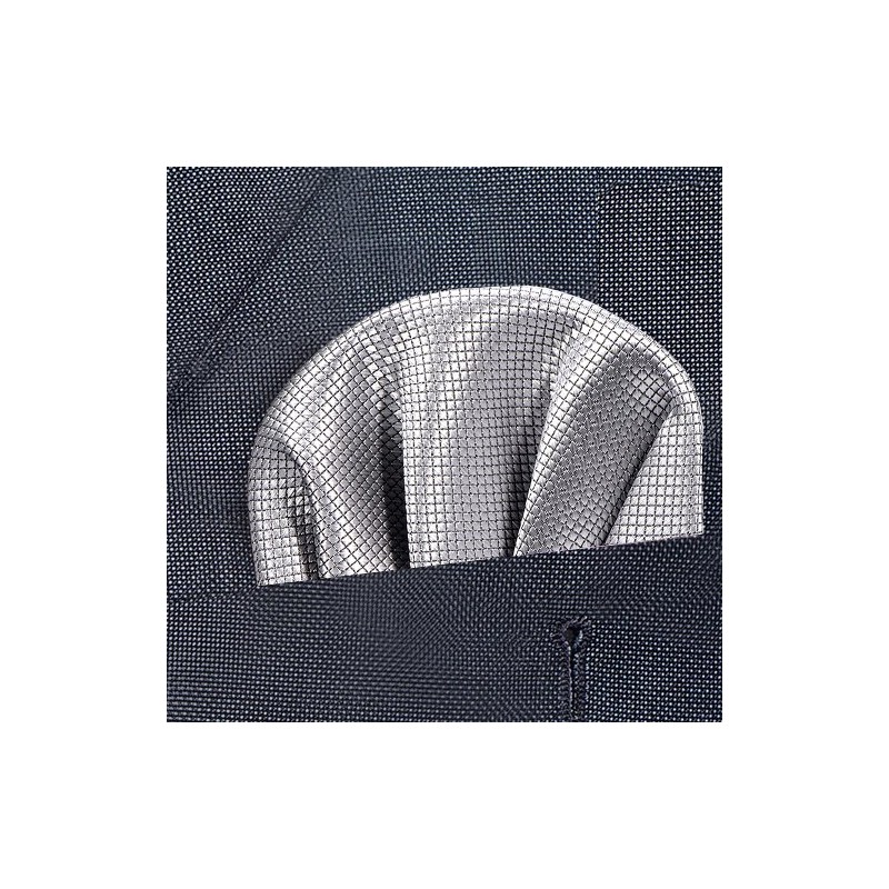 DonDon Men's Pocket Square Pre-folded for the Perfect Fit, Silver