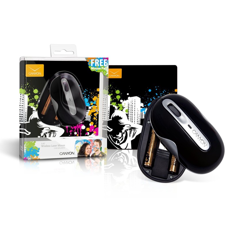 Canyon Wireless Laser Mouse Silver