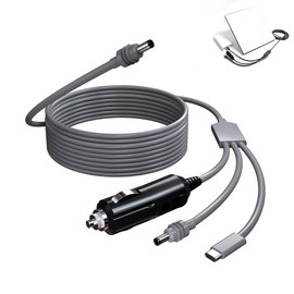 Terapaton 3 in 1 USB-C to DC Power Cable for Starlink Mini - with 18AWG 10FT Cable, 100W+ PD & DC Power Supply Use (for Car Cigarette Lighter)