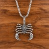 Scorpion Pendant Necklace Punk Stainless Steel Scorpio Zodiac Animal Biker