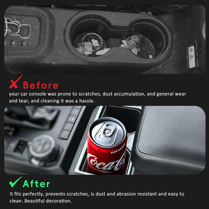 Auovo Cup Holder Insert for 2025 Toyota 4Runner Accessories Non-Slip