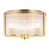 SAFAVIEH Lighting Collection Jetra Brass Flush Mount (LED Bulbs Included)