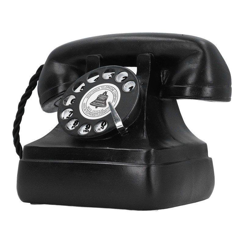 Decorative Telephone Creative Synthetic Resin Rotary Dial Retro Telephone Ornament
