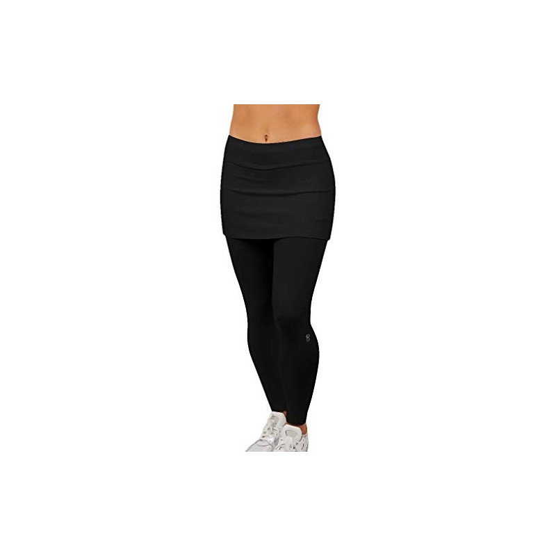 SOFIBELLA - Falda de Tenis para Mujer, Color Negro/L
