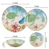 UPware 16 Piece Sea Turtle Melamine Dinnerware Sets, Outdoor Dishes