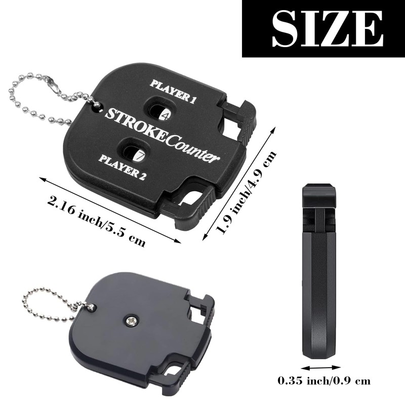 Sicheii 2 Pack Golf Stroke Counter with Key Chain, 2