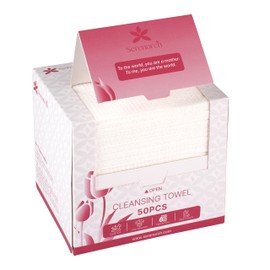 Serenorch Disposable Face Towels, Mother's Day Gifts 10" x 12", Gifts for Mom from Daughter Son, Ultra Thick Face Towelettes, Extra Soft Makeup Remover, 50 Count (50Count (Mother's Day Special))