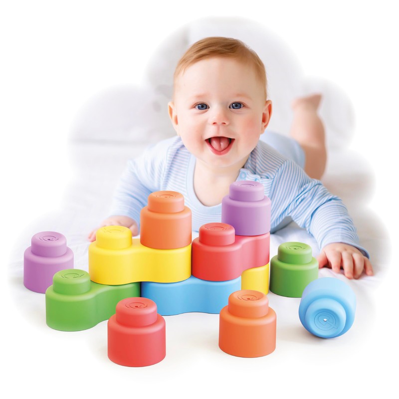 Quercetti Quercetti-4141 MOMY Soft Plastic Early Childhood Construction Toy, 12