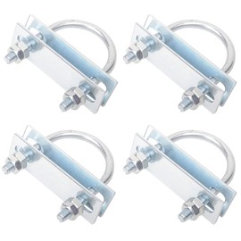 U Bolt U-Bolt 4 Pieces U Bolts M8 Round Stainless Steel U Screws Shackle U Shaped Bolt Closure with Nuts and Washer for Pipelines Towing Cars and Ships M8 x 50 x 80 mm