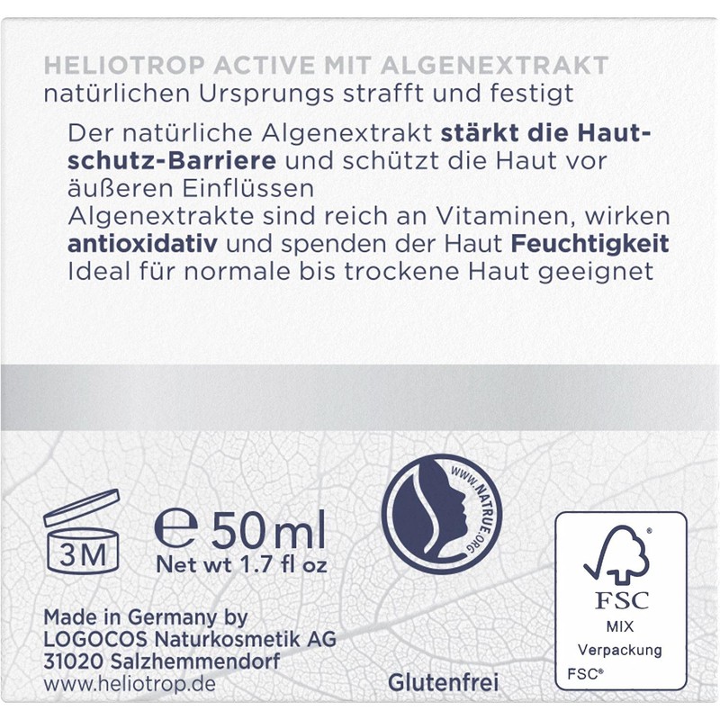 Heliotrop Face Cream for Normal to Dry Skin, 24h Moisture,