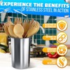 Countertop Utensil Holder Stainless Steel - 5.5 x 4.5" Stainless