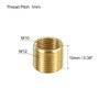 PATIKIL M12-M10 Sleeve Reducing Nuts 5pcs 10mm Threaded Hollow Tube
