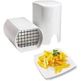 Cortador manual de freír con hoja de acero inoxidable, cortador compacto de