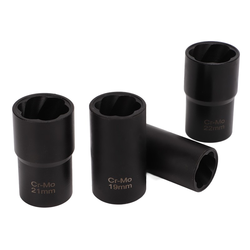 5pcs Lug Nut Extractor Tool 1/2in Drive Metric 17 19
