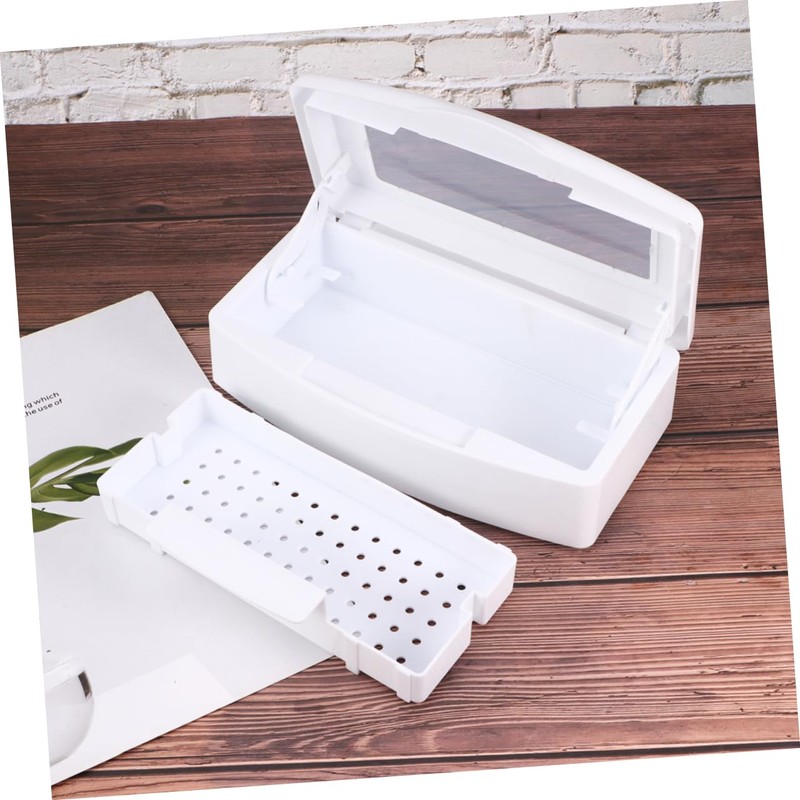 Healeved Lid Sterilizer Box for Nail Art Tools Cleaning Box