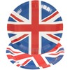 Smiffys Union Jack Round Paper Plates 22.5cm – 8 Pack
