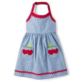Gymboree,Girls,and Toddler Halter Top Dress,10,Blue Wash Cherries