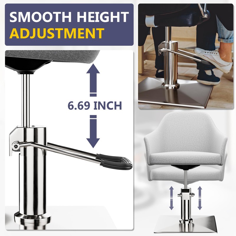 Barber Chair Replacement Hydraulic Pump - 6.7 IN Adjustable Height