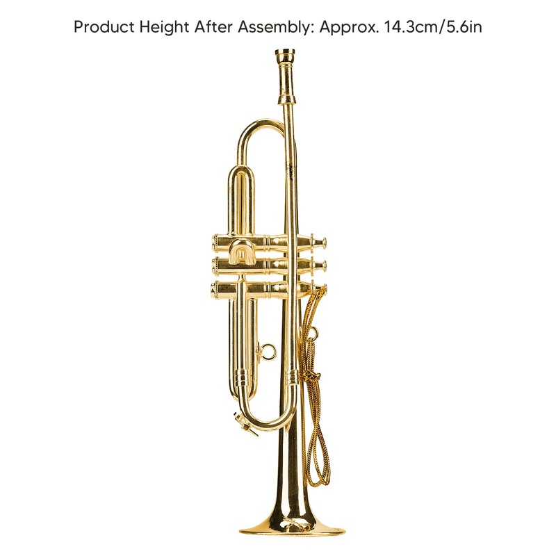 Miniature Trumpet Model High Simulation Mini Musical Instrument for Home