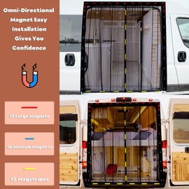 XCBYT Sonnenschutz Auto Heckklappe/Schiebetür Moskitonetz, Magnetische Schattennetz Insektenschutz, Belüftung Auto Trennvorhänge für Seitentür/Kofferraum Camping, 210 * 150cm