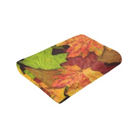 Fall Maple Leaves Throw Blanket Cozy Soft Autumn Thanksgiving Blanket for Couch Sofa Chair Bed Fuzzy Thermal Fleece Travel Blankets 60 X 50 in Home Holiday Decoratives