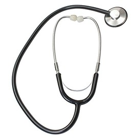 Flachkopf Stethoskop, Med-Comfort, schwarz, 1 Stück - Hochwertiges Stethoskop für Ärzte und Krankenschwestern