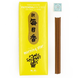Nippon Kodo Morning Star Patchouli Japanese Incense - 200 Stick Box with Ceramic Holder