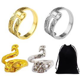 2 Pieces of Crochet Finger Rings, 2 Pieces of Knitting Rings, 1 Piece of Flannel Bag, Finger Crochet Rings, Sewing Crochet Accessories, Knitting and Crochet Tools