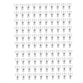 100pcs Cat Binder Clips Cute Cartoon Strong Clamping Force Metal Hollow Tail Clips Paper Clamps Office Supplies Silver