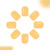 Yellow Press on Nails Short Square Fake Nails Glossy Solid