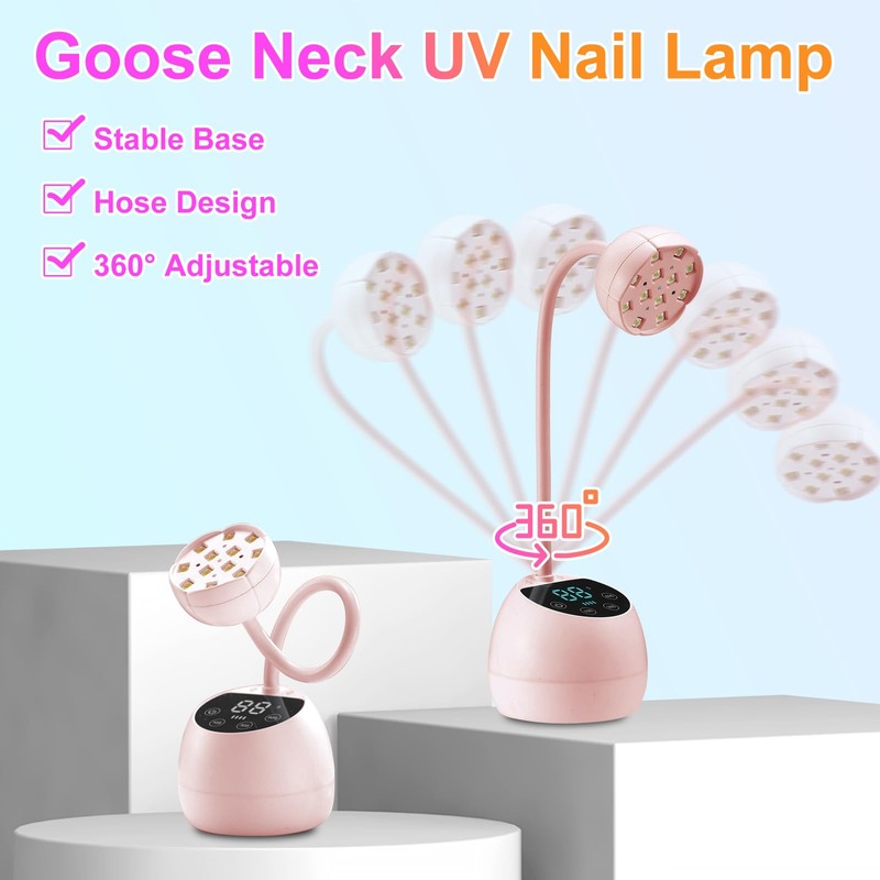 Mini UV Lamp for Nails, 12 LED Beads Mini Nail