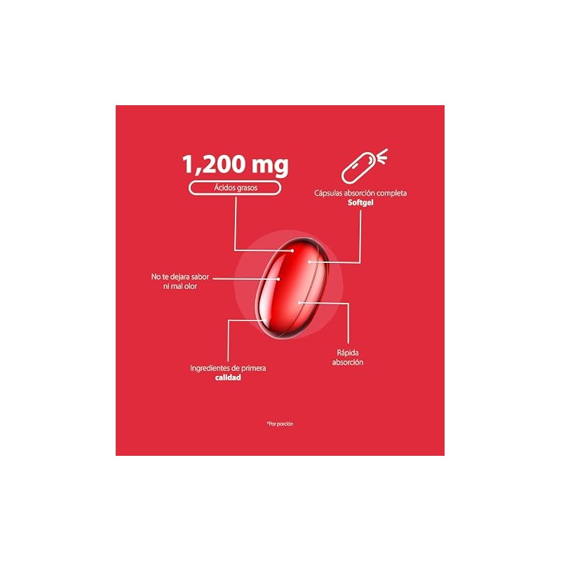 Aceite de Krill 60 Capsulas de 1200 mg, Suplemento Green