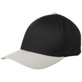 Flex fit Wooly Combed 2-Tone Cap, Blk/Silver, L-XL
