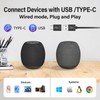 YYV USB PC Speaker, Wired Computer Speaker for Desktop/Laptop/Notebook, Mini