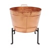 Achla Designs C-81C-S1 Classic Galvanized Tub and Stand, Copper and