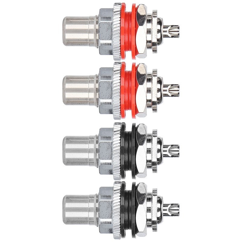 Monosaudio C401R 4Pcs RCA Socket Terminal Pure Copper Rhodium Plated