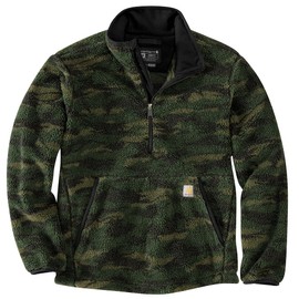 Carhartt Men's Loose Fit Fleece Pullover, Mountain View Camo, Large Tall