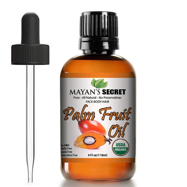 Mayan's Secret USDA CERTIFIED ORGANIC PALM FRUIT OIL/Refined/Undiluted Cold Pressed
